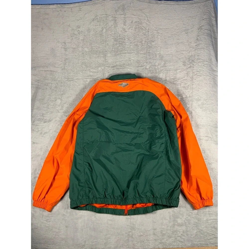 Vintage Nike University of Miami Hurricanes Mens XL Green Jacket Team Zip